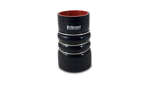 Vibrant 4 Ply Aramid Hump Hose w/3 SS Rings 6in ID x 8in Length - Black - 11837