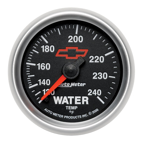 Autometer Sport-Comp II 2-1/16in 120-240 Deg Mechanical Water Temp Gauge - Bowtie Black - 3632-00406