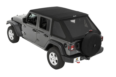Bestop 18-26 Jeep Wrangler JL 4-Door Trektop (Premium Black Twill) - 56863-17
