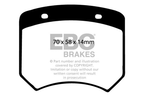 EBC 03-04 Morgan Aero 8 4.4 Yellowstuff Rear Brake Pads - DP4102R