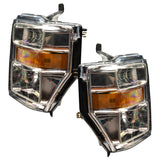 Oracle 08-10 Ford F250 Pre-Assembled Halo Headlights - Chrome Housing - w/ 2.0 Controller - 7189-333