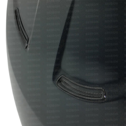 Seibon 12-13 Hyundai Veloster 2 Door Hatchback OEM Carbon Fiber Hood - HD1213HYVEL-OE