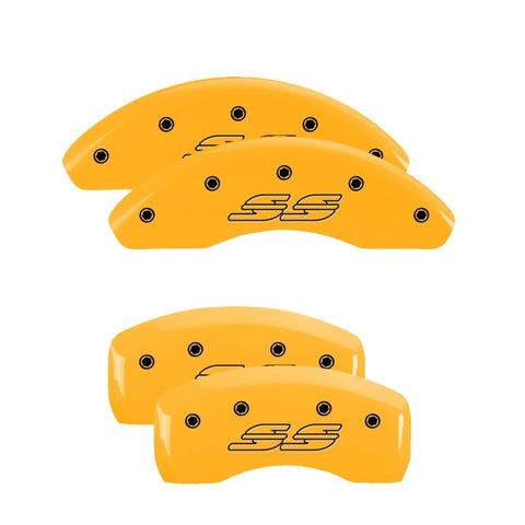 MGP 4 Caliper Covers Engraved Front & Rear MGP Black finish silver ch - 14240SMGPBK