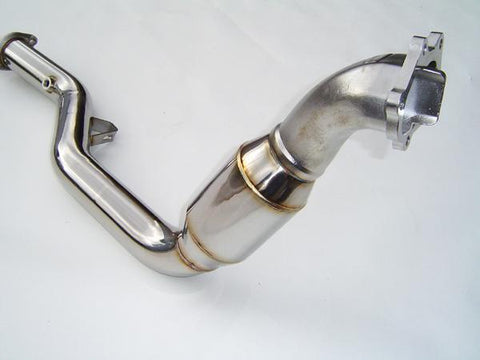 Invidia 02-07 WRX/STi Polished Divorced Waste Gate Downpipe with High Flow Cat - HS05SW1DPC