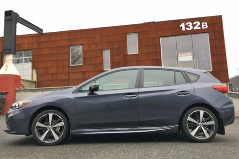 Rally Armor 17-23 Subaru Impreza 4D/5D Black UR Mud Flap w/White Logo - MF45-UR-BLK/WH