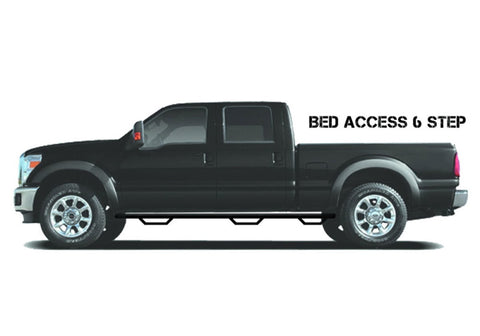 N-Fab Podium LG 99-16 Ford F-250/F-350 Super Duty Crew Cab 6.75ft Bed - Tex Black - Bed Access - 3in - HPF99105CC-6-TX