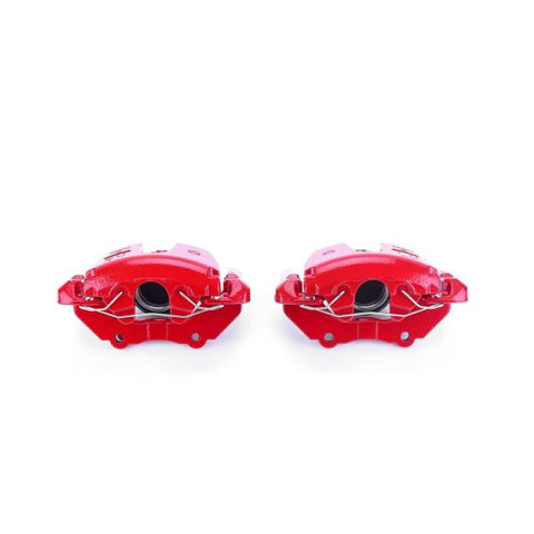 Power Stop 08-09 Mazda 3 Front Red Calipers w/Brackets - Pair - S2942E
