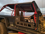 Fishbone Offroad 97-06 Jeep Wrangler TJ Front Tube Doors - Black Textured Powdercoat Steel - FB24077