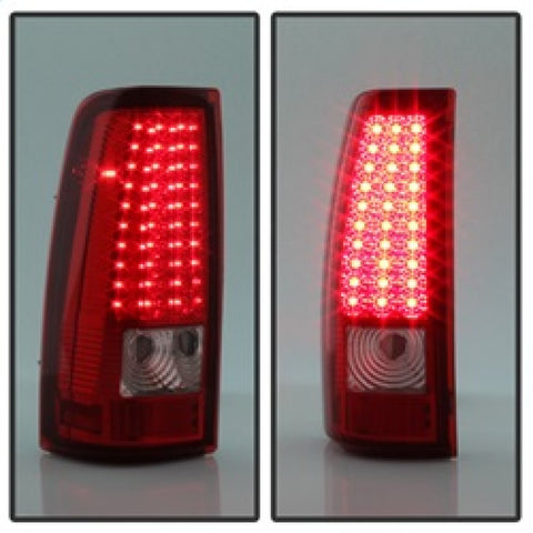 xTune Chevy Silverado 1500/2500/3500 03-06 LED Tail Lights Red Clear ALT-ON-CS03-LED-RC - 5008787