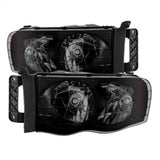 xTune Dodge Ram 1500 02-05 Amber Crystal Headlights HD-JH-DR02-AM-BSM - 9030352