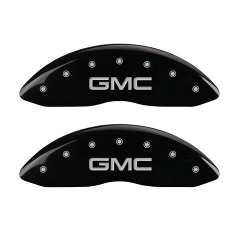 MGP 2 Caliper Covers Engraved Front GMC Black Finish Silver Characters 2008 GMC Canyon - 34213FGMCBK