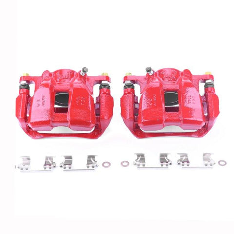Power Stop 13-18 Honda Accord Front Red Calipers w/Brackets - Pair - S7106