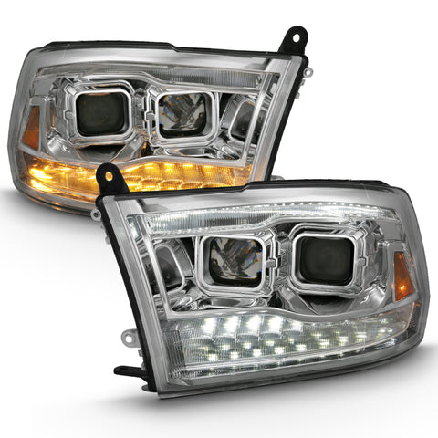 ANZO 2009-2018 Dodge Ram 1500 Projector H.L. Switchback Chrome Amber - 111442