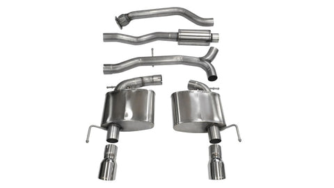Corsa 13-14 Cadillac ATS Sedan 2.0L A/T Polished Sport Dual Rear Cat-Back Exhaust - 14888