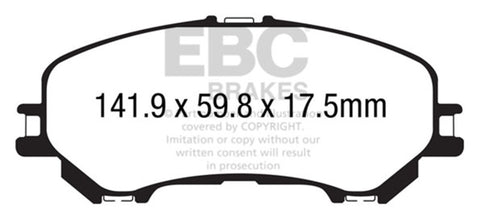 EBC 14-20 Nissan Rogue 2.5L Bluestuff Front Brake Pads - DP53032NDX