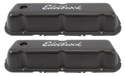 Edelbrock Valve Cover Signature Series Ford 260-289-302-351W CI V8 Black - 4603