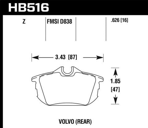 Hawk Performance Ceramic Street Brake Pads - HB516Z.626