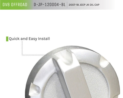 DV8 Offroad 2007-2018 Jeep TJ/JK 3.8L Oil Cap - D-JP-120004-BL