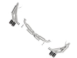 aFe MACHForce XP 12-16 Porsche 911 Carrera H6-3.8L SS-304 Cat-Back Exhaust w/Carbon Fiber Tips - 49-36406-1C