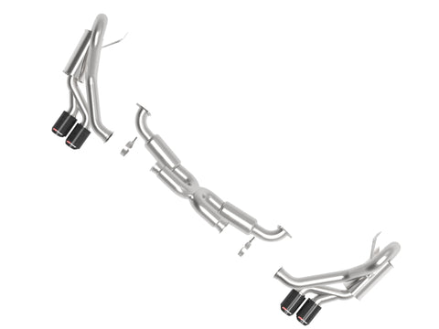 aFe MACHForce XP 12-16 Porsche 911 Carrera H6-3.8L SS-304 Cat-Back Exhaust w/Carbon Fiber Tips - 49-36406-1C