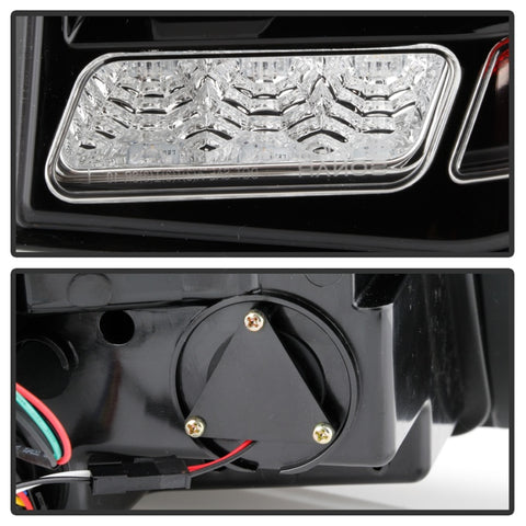 Spyder 10-12 Ford Mustang - Light Bar Seq. Turn Signal LED Tail Lights - Black - ALT-YD-FM10-LED-BK - 5085108