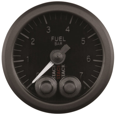 Autometer Stack 52mm 0-7 Bar M10 Male Pro-Control Fuel Pressure Gauge - Black - ST3505