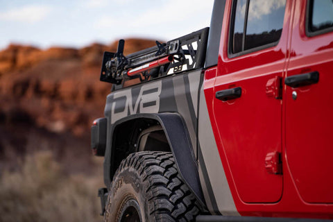 DV8 Offroad 20-22 Jeep Gladiator JT / 05-21 Toyota Tacoma Overland Bed Rack - 2pc. Adjustable - RRUN-01