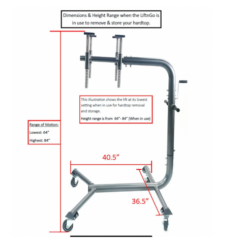 Bestop LIFTnGO - Jeep Wrangler & Ford Bronco 4-Door Hardtop Removal Tool and Storage Device - 42840-01