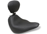 Mustang 18-21 Harley Softail Slim Wide Tripper Solo Seat w/Driver Backrest - Black - 79029