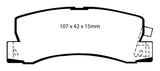 EBC 90-91 Lexus ES250 2.5 Yellowstuff Rear Brake Pads - DP4628R