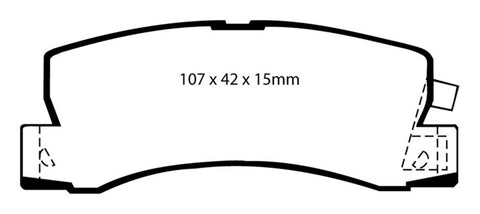 EBC 90-91 Lexus ES250 2.5 Yellowstuff Rear Brake Pads - DP4628R