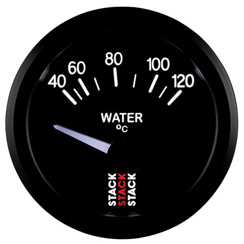 Autometer 52mm Stack Instruments 40-120 Degree C Electric Water Temperature Gauge - Black - ST3207