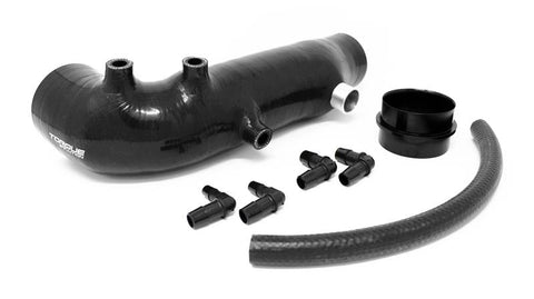 Torque Solution Turbo Inlet Hose Black: 02-07 Subaru WRX / 04-18 STI / 05-09 Legacy GT / 04-13 FTX - TS-SU-463BK