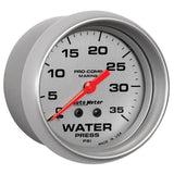 Autometer Ultra-Lite 2 5/8in Mechanical 35 PSI Water Pressure Gauge - 200773-33