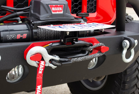 Fishbone Offroad 2018+ Jeep Wrangler JL - Black Aluminum Hawse Fairlead License Plate Mount - FB21098