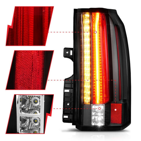 ANZO 2015-2017 GMC Yukon/Yukon XL LED Taillights Black - 311275