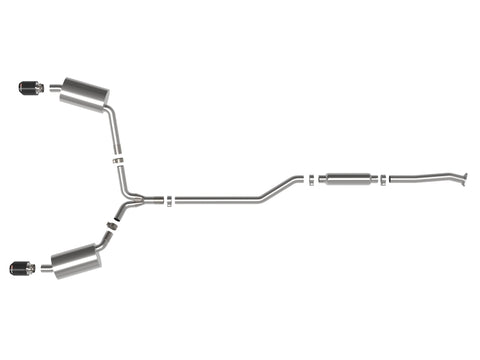 aFe 09-14 Acura TSX L4 2.4L Takeda 2-1/2in to 2-1/4in 304 SS Cat-Back Exhaust System w/ CF Tips - 49-36629-C