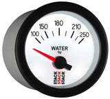 Autometer Stack 52mm 100-250 Deg F 1/8in NPTF Electric Water Temp Gauge - White - ST3258