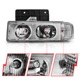 ANZO 1995-2005 Chevrolet Astro Van Crystal Headlights Chrome 1pc - 111001