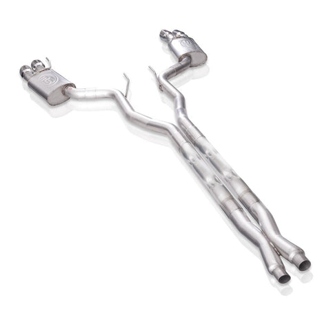 Stainless Works 18-21 Ford Mustang GT 3in Legend Series Catback X-Pipe w/Quad Tips w/o Active Valves - M18CBXFCL