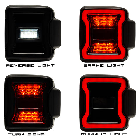 Oracle Jeep Wrangler JL Black Series LED Tail Lights - 5852-504