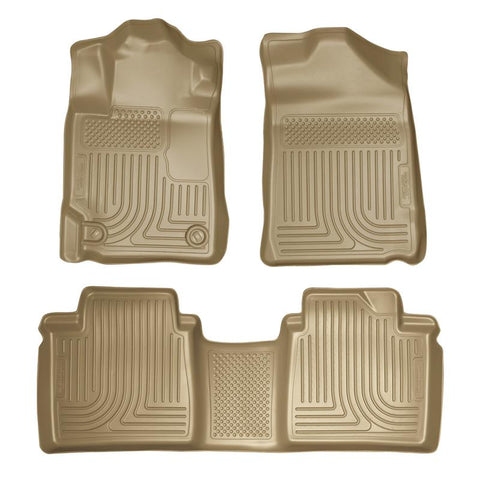 Husky Liners 07-11 Toyota Camry (All) WeatherBeater Combo Tan Floor Liners (One Piece for 2nd Row) - 98513