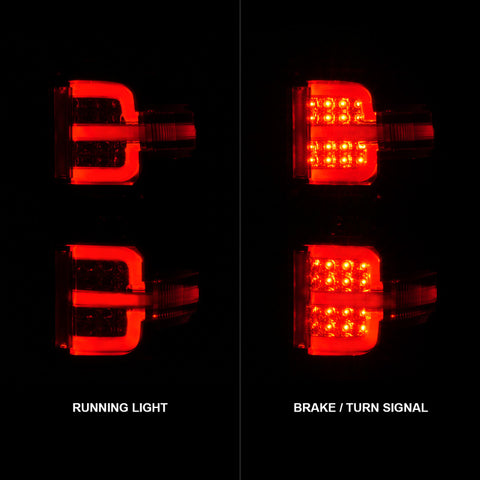 ANZO 15-19 Chevy Silverado 2500HD/3500HD (Factory Halogen Only) LED Tail Lights Black w/Clear Lens - 311423