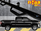 N-Fab Nerf Step 15-17 Chevy-GMC 2500/3500 Crew Cab 6.5ft Bed - Gloss Black - W2W - 3in - C1598CC