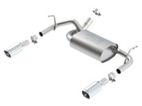 Borla 12-14 Jeep Wrangler JK 2Dr & 4Dr Rear Section ATAK Single Square Rolled Angle-Cut Exit Exhaust - 11860