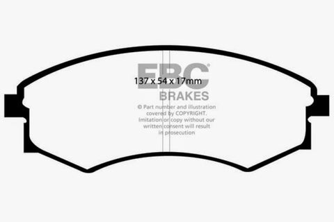 EBC 92-95 Hyundai Elantra 1.6 Greenstuff Front Brake Pads - DP21358