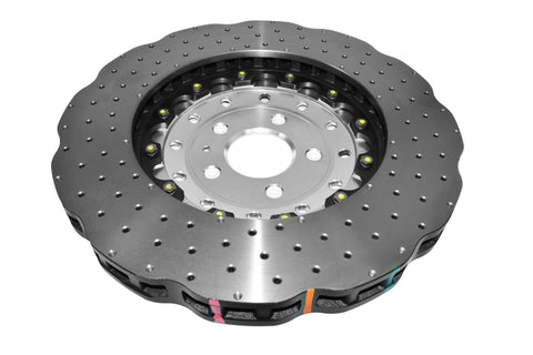 DBA 14-18 Audi RS7 (w/Iron Rotors) Front 5000 Series Cross Drilled Rotor w/Silver Hat - 53002WSLVXD