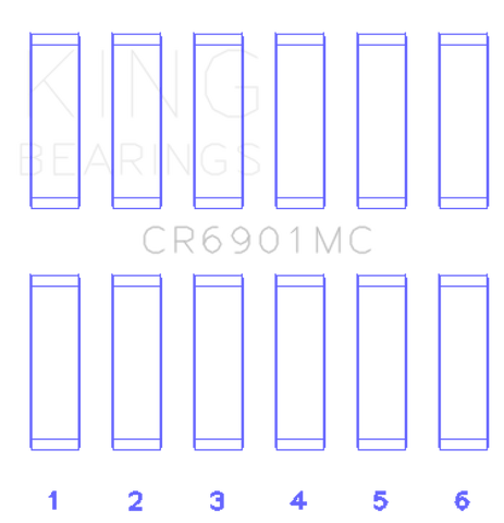King Engine Bearings Ford Ecoboost 2.7L V6 (Size 0.25) Connecting Rod Bearing Set - CR6901MC0.25
