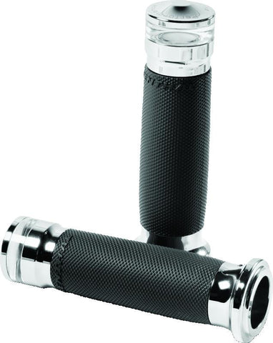 Performance Machine Contour Led Handle Grip Set - Chrome - 0063-2100M-CH