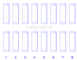 King 03-09 Ford Powerstroke V8 6.0L Diesel (Size +.50mm) Connecting Rod Bearing Set - CR8038CP0.5